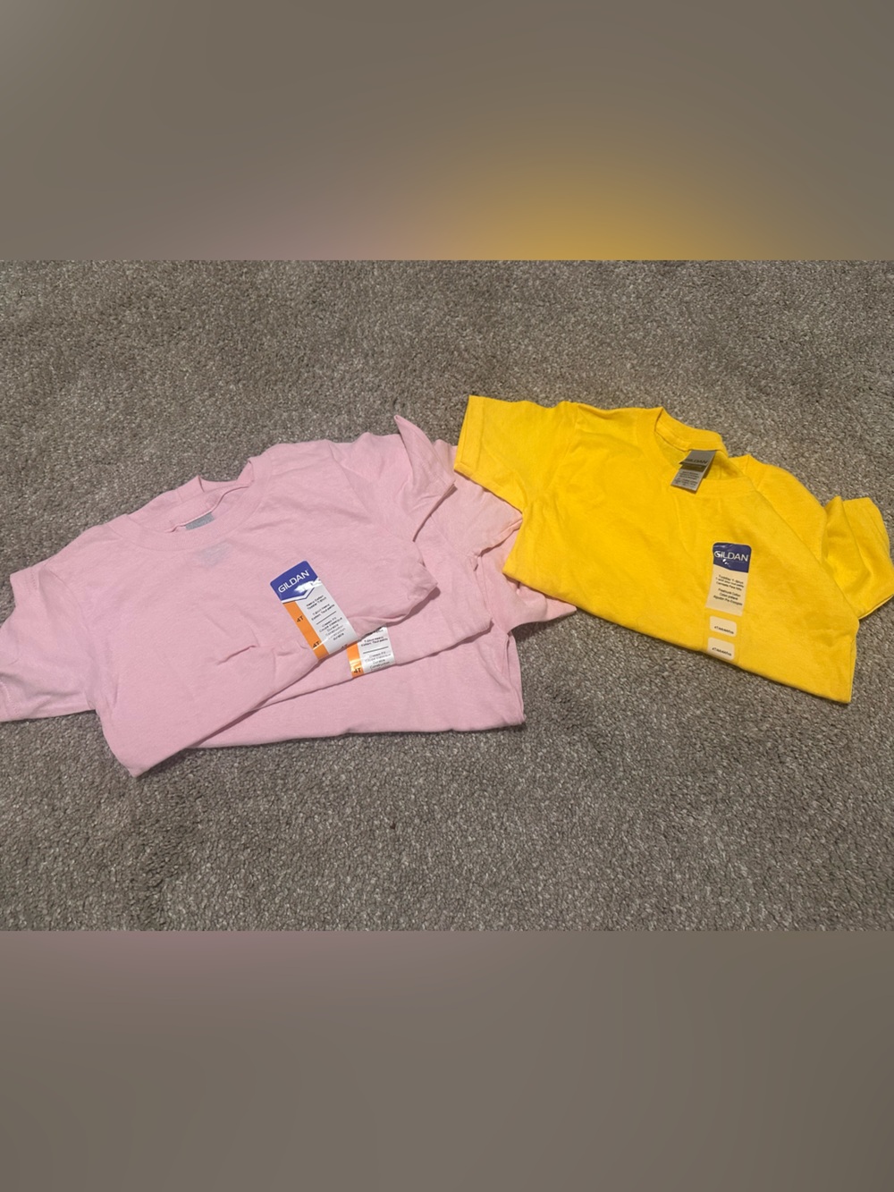 Gildan Kids Short Sleeve Tees - Pink and Yellow (4)